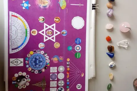 Mesa radiónica utilizada en el diagnóstico integral